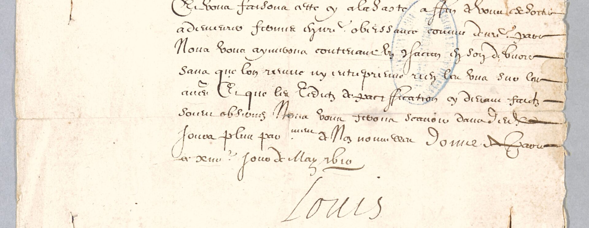 Lettre de Louis XIII aux consuls de Foix.