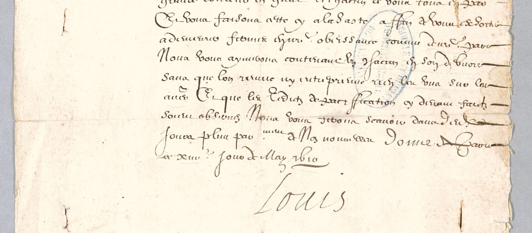 Lettre de Louis XIII aux consuls de Foix