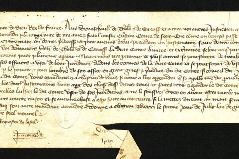 Lettre patente du 2 juillet 1344 adressée par le roi de France au comte de Foix