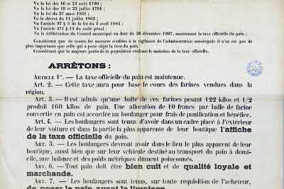Arrêté municipal du maire de Pamiers du 31 décembre 1907 - Agrandir l'image 6 sur 9, fenêtre modale
