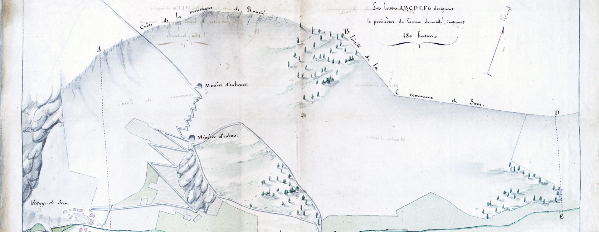 Plan de la mine du Rancié.
