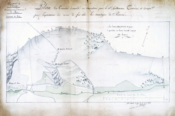Plan de la mine du Rancié.