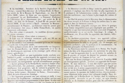 Affiche d'ouverture de la ferme-école de Royat - Agrandir l'image 8 sur 10, fenêtre modale