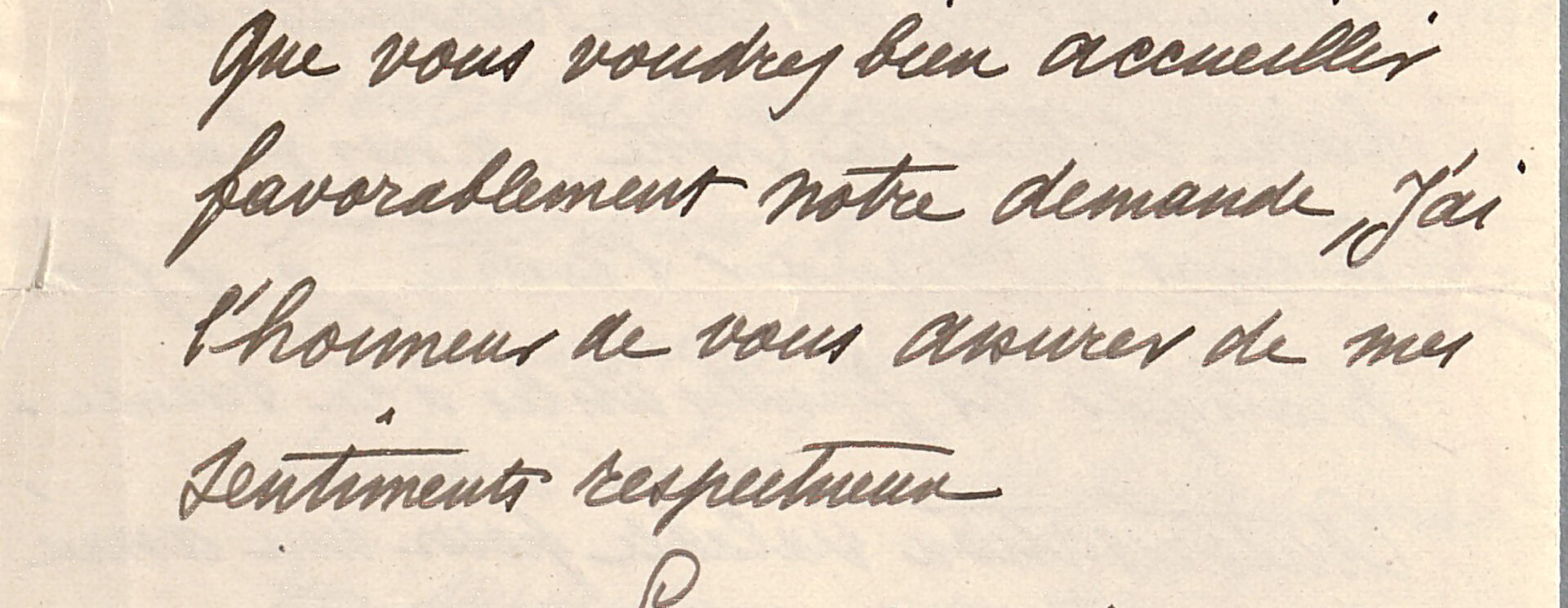 Fin de la lettre d'Émile Cartailhac, au prefet