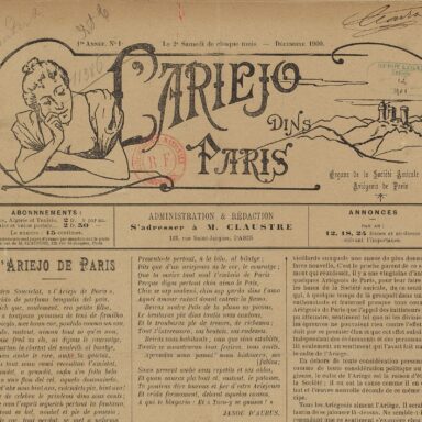 L'Ariejo de Paris (décembre 1900, n°1)
